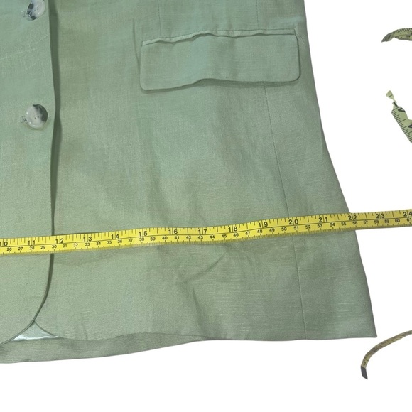 ASTR The Label Rio Oversized Blazer Jacket Celery Green Large NWOT Linen Blend - Picture 7 of 16